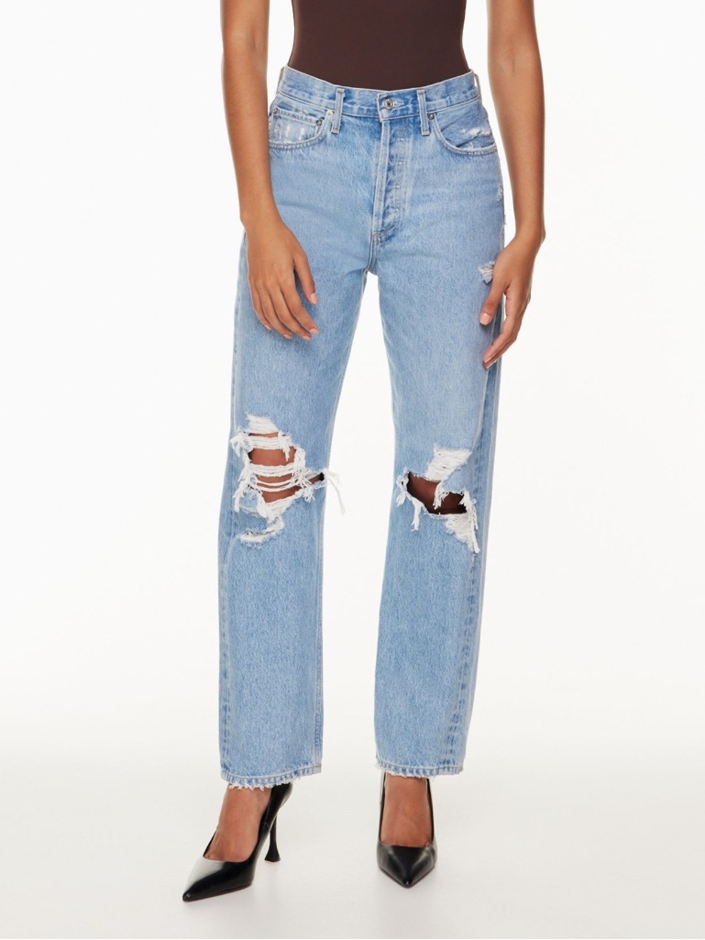 Agolde 90s Jeans in Light Distressed Wash